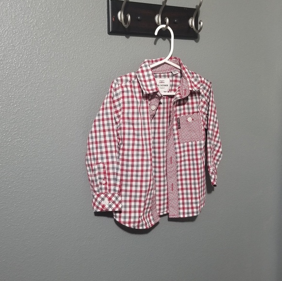 Adorable Little Boys Button Front Collared Shirt - Picture 4 of 6